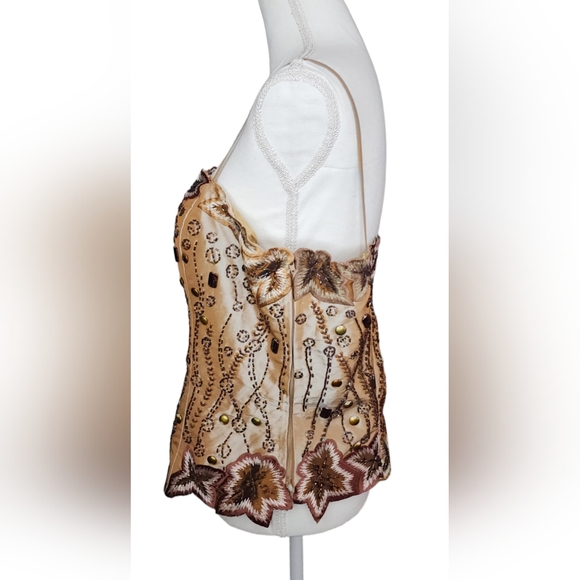 FIESTA 3pc Top Skirt Shawl Sari Style Formal Wedding Evening Set. Brown. Size:2X - Picture 6 of 16